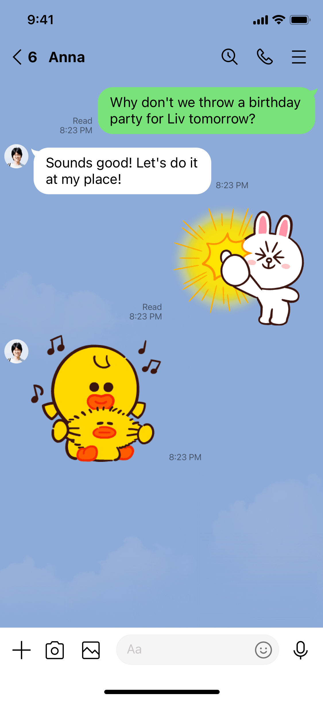 LINE screenshot EN - Chat@3x