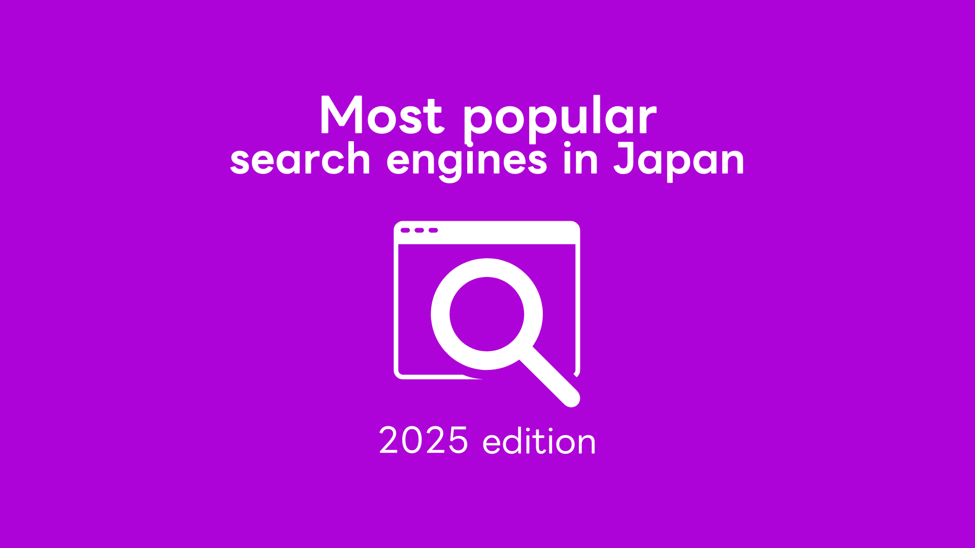 Most popular search engines in Japan